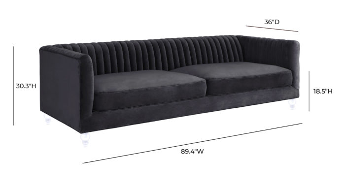 AVIATOR GREY VELVET SOFA - Image 6