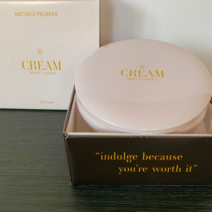 Cream Beauty Candle by Michele Pelafas