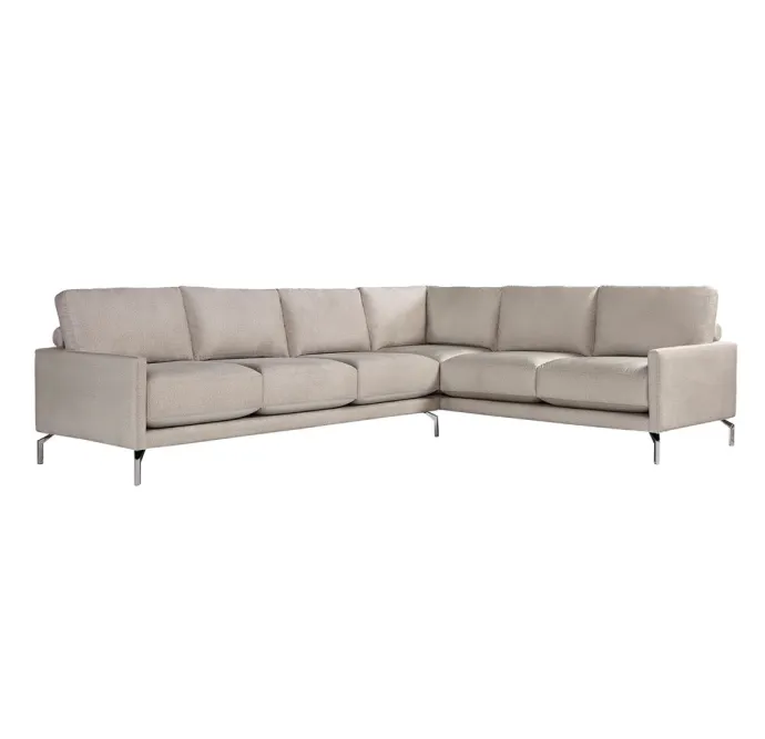 Classic beige sectional sofa with a modern, streamlined look.